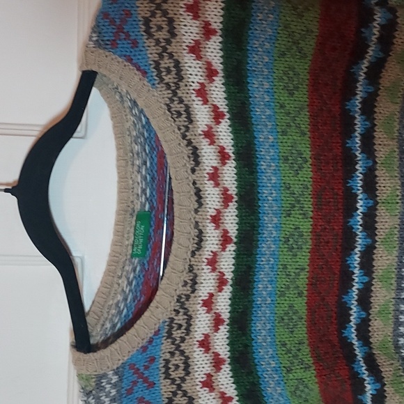 United Colors Of Benetton Fair Isle Wool Alpaca Sweater - Picture 5 of 11
